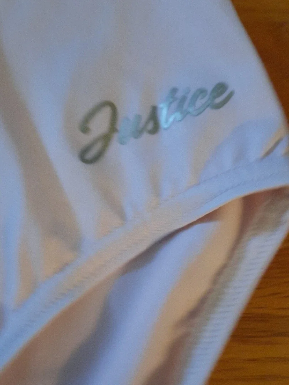 XL Justice Light Pink Long Sleeve Bandeau Leotard & Scrunchie 16 - 18 Gym Dance